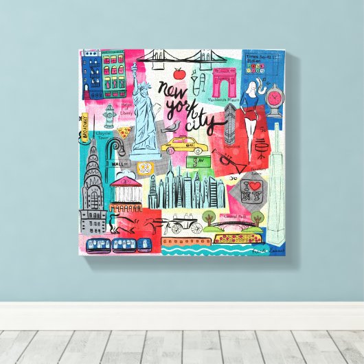 New York City Canvas Afdruk (Insitu (Houten vloer))
