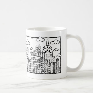 New York City Cartoon Skyline Mok