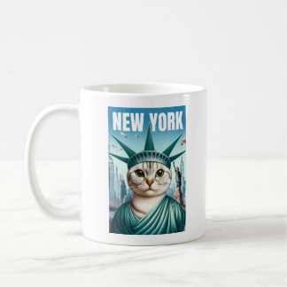 New York City Cat Statue of Liberty Mok - Schattig