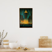 New York City Central Building Travel Art Poster (Keuken)