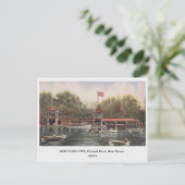 NEW YORK CITY Central Park Boat House oud briefkaa Briefkaart (Staand voorkant)