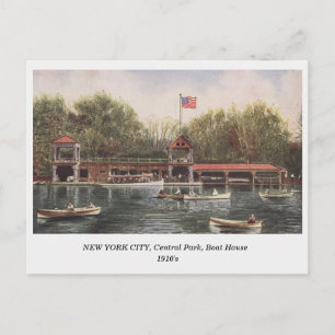 NEW YORK CITY Central Park Boat House oud briefkaa Briefkaart