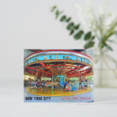 New York City - Central Park Carousel Briefkaart (Staand voorkant)