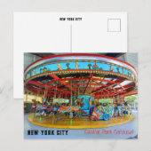 New York City - Central Park Carousel Briefkaart (Voorkant / Achterkant)