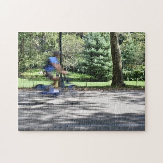 New York City Central Park Cyclist Photography NYC Legpuzzel (Horizontaal)