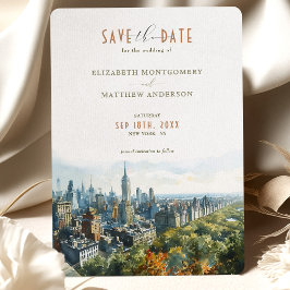 New York City Central Park Liberty Save-the-Date Kaart
