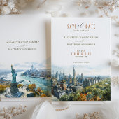 New York City Central Park Liberty Save-the-Date Kaart