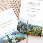 New York City Central Park Liberty Save-the-Date Kaart