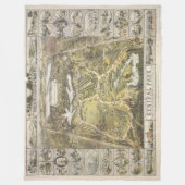  New York City Central Park Map, 1863 Fleece Deken (Voorkant)