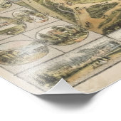  New York City Central Park Map, 1863 Foto Afdruk (Hoek)