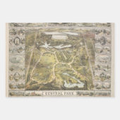  New York City Central Park Map, 1863 Inpakpapier Vel (Voorkant)