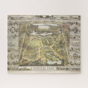  New York City Central Park Map, 1863 Legpuzzel