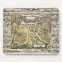 New York City Central Park Map, 1863