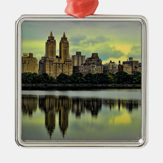New York City Central Park Skyline Metalen Ornament (Voorkant)