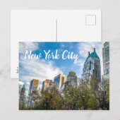 New York City Central Park South Briefkaart (Voorkant / Achterkant)