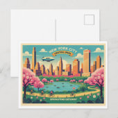 New York City, Central Park Springtime   Briefkaart (Voorkant / Achterkant)