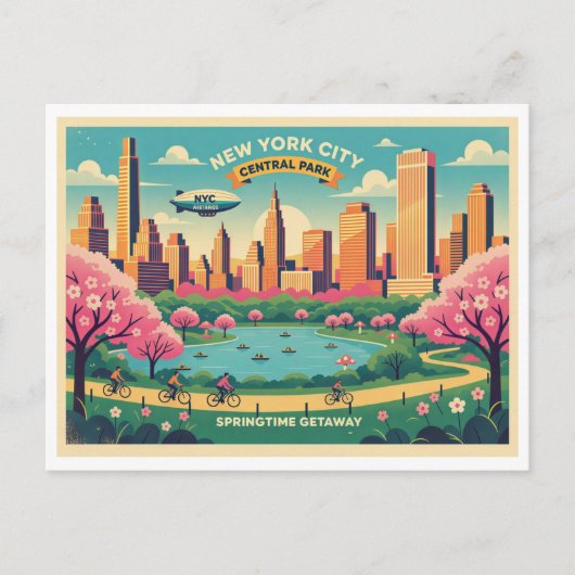 New York City, Central Park Springtime   Briefkaart (Voorkant)