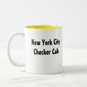New York City Checker Cab Tweekleurige Koffiemok (Links)