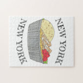 New York City Chicken Rice Halal Cart Platter Legpuzzel (Horizontaal)