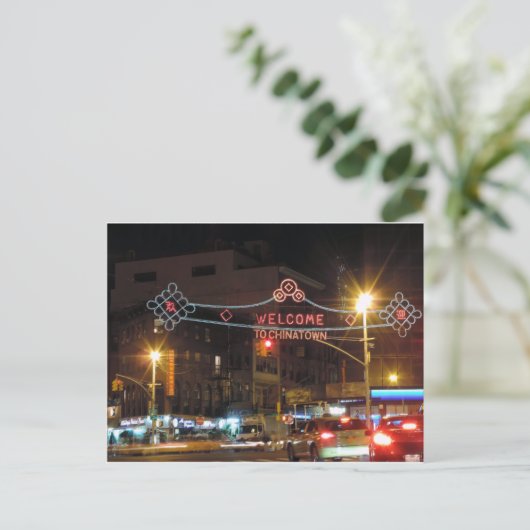 New York City Chinatown Briefkaart (Staand voorkant)