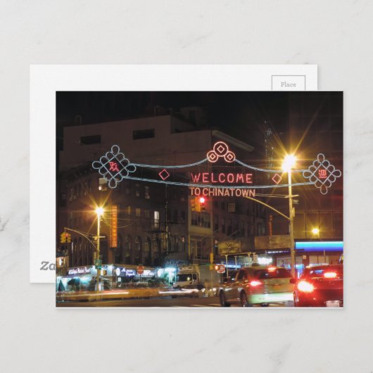 New York City Chinatown Briefkaart (Voorkant / Achterkant)