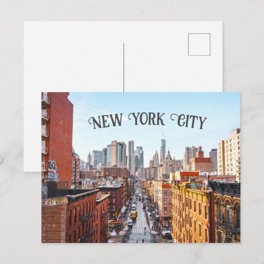 New York City | Chinatown Skyline Briefkaart (Voorkant / Achterkant)