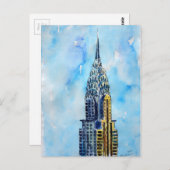 New York City Chrysler Building Briefkaart (Voorkant / Achterkant)
