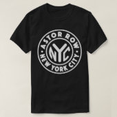 New York City Circle Astor Row White T-shirt (Design voorkant)