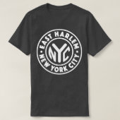  New York City Circle East Harlem White T-shirt (Design voorkant)