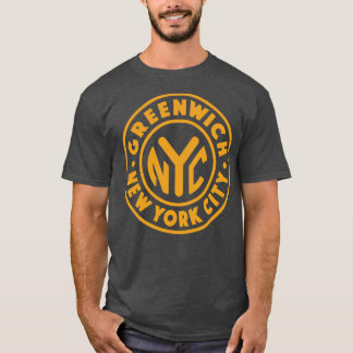 New York City Circle Greenwich Gold T-shirt