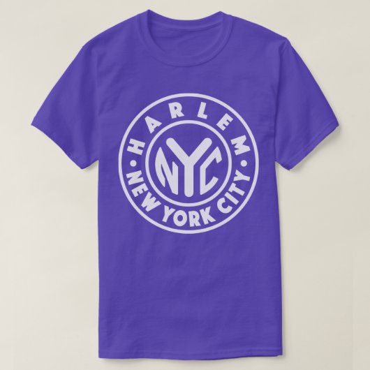  New York City Circle Harlem White T-shirt (Design voorkant)