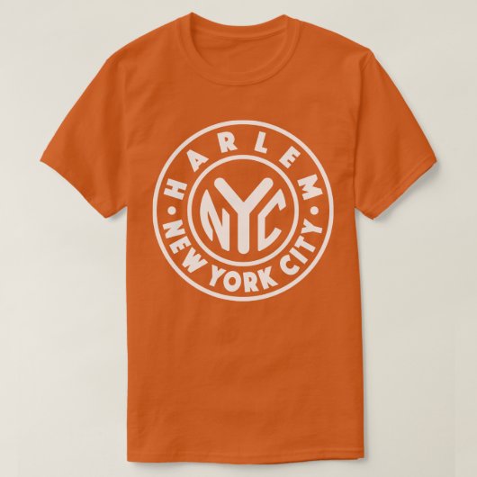  New York City Circle Harlem White T-shirt (Design voorkant)