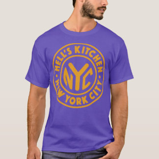  New York City Circle Hells Keuken Goud T-shirt