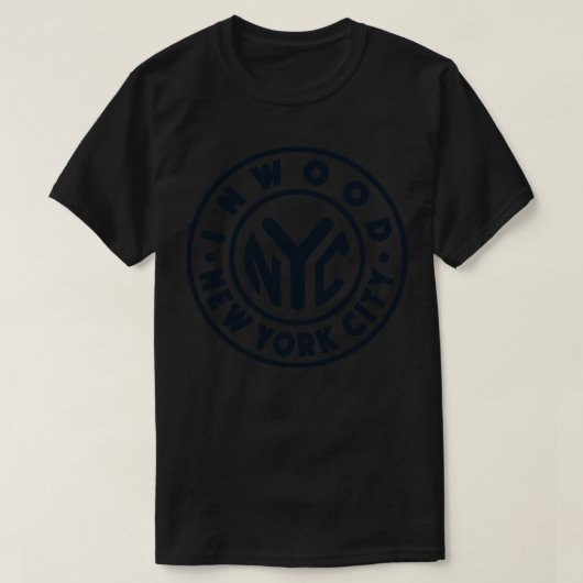  New York City Circle Inwood Navy T-shirt (Design voorkant)