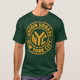New York City Circle Union Square Gold T-shirt