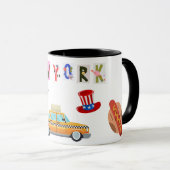 New York City Coffee Mug Travel Gift, NYC Coffee Mok (Voorkant rechts)