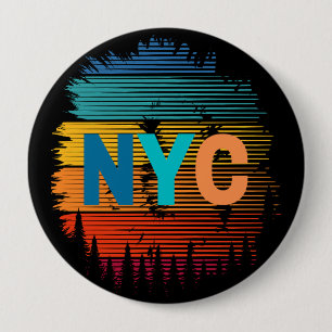 New York City Colorful Button