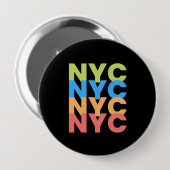 New York City Colorful Button (Voorkant /achterkant)