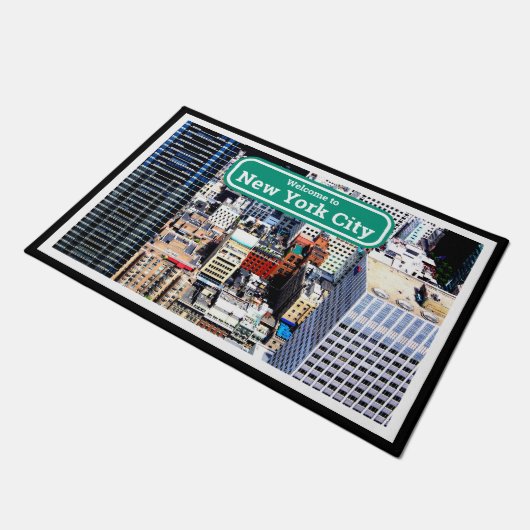 New York City colorful modern Deurmat (Schuin)