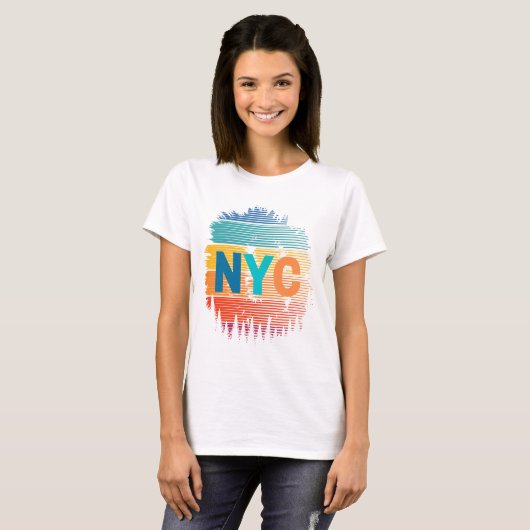 New York City Colorful T-Shirt (Voorkant volledig)