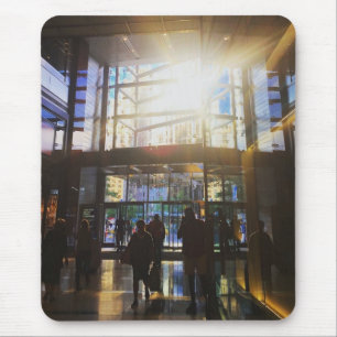 New York City Columbus Circle Winkels zonlicht Muismat