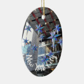 New York City Columbus Cirkel kerststaren NYC Keramisch Ornament (Rechts)