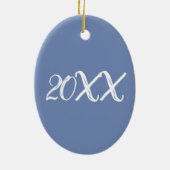 New York City Columbus Cirkel kerststaren NYC Keramisch Ornament (Achterkant)