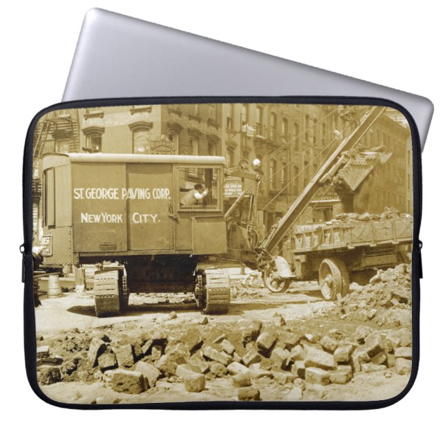 New York City Construction Crane 1920's Northwest Laptop Sleeve (Voorkant)