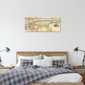 New York City & County Canvas Afdruk (Insitu (Slaapkamer))