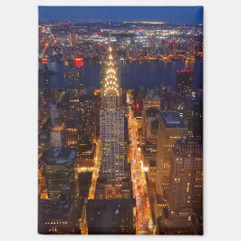 New York City - Crysler Building at night Magneet