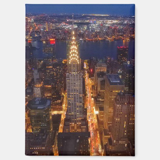 New York City - Crysler Building at night Magneet (Voorkant)