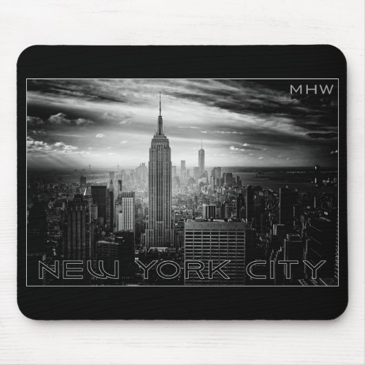 NEW YORK CITY custom monogram mousepad Muismat (Voorkant)