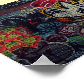 New York City-daken in Graffiti, medium Poster (Hoek)