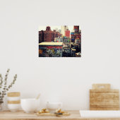 New York City-daken in Graffiti, medium Poster (Keuken)